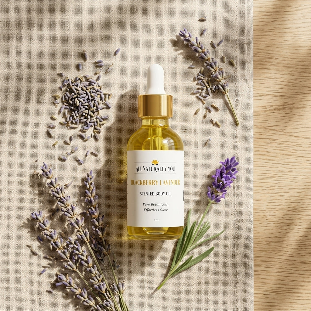 Blackberry Lavender Botanical Body Oil | Calming Body Oil for Soft, Nourished Skin